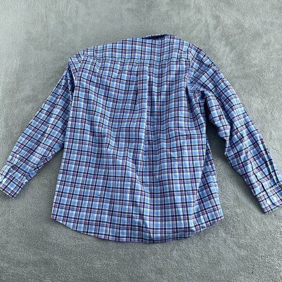 Jos. A. Bank Traveler Mens Long Sleeve Plaid Shirt  Fit L  5315 - Picture 2 of 7